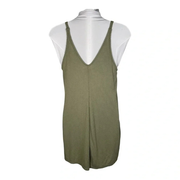 BLU PEPPER Olive Green Ribbed Boutique Dress - Picture 2 of 6
